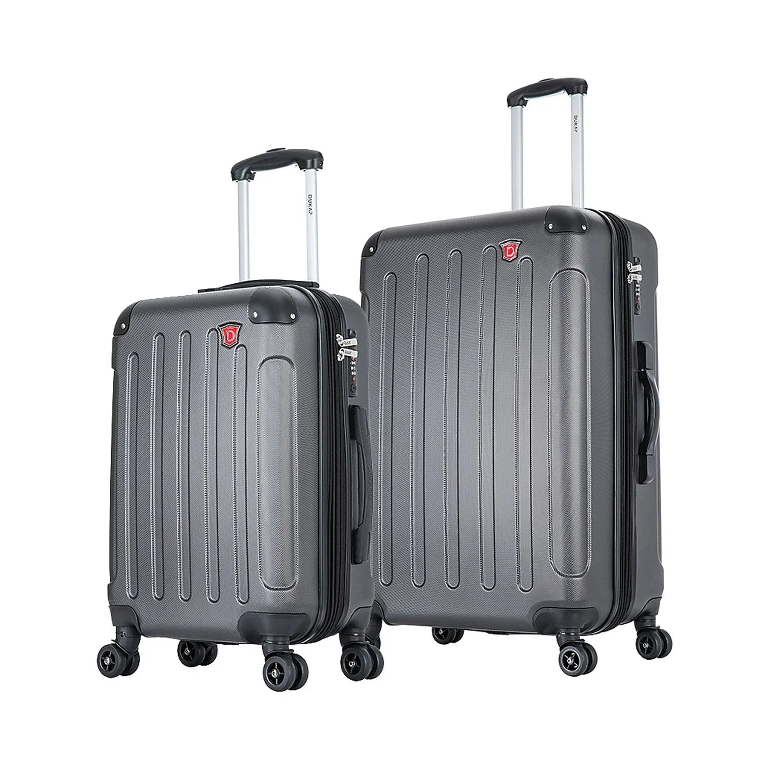 DUKAP y 2-Piece Plastic Luggage Set Gray (DKINT0SM-GRE)