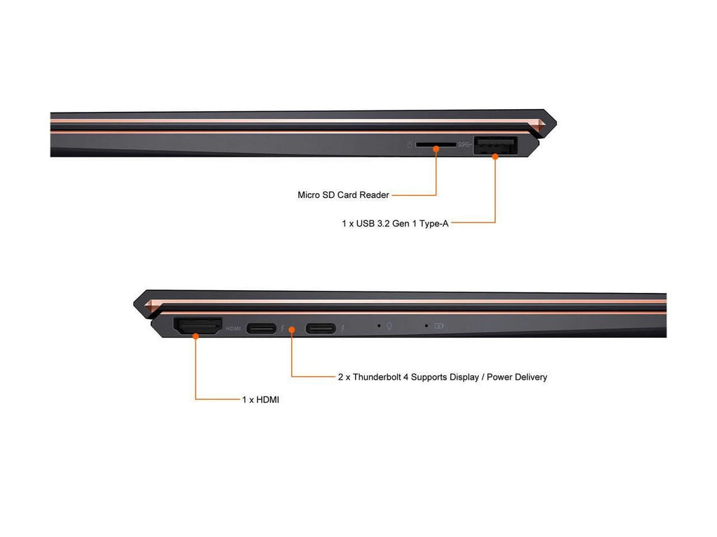ZenBook S Ultra Slim Laptop, 13.9" 3300x2200 3:2 500nits Touch Display, Evo Platform Core i7-1165G7 CPU, 16GB RAM, 1TB SSD, Thunderbolt 4, TPM, Windows 10 Pro, Jade Dark UX393EA-XB77T