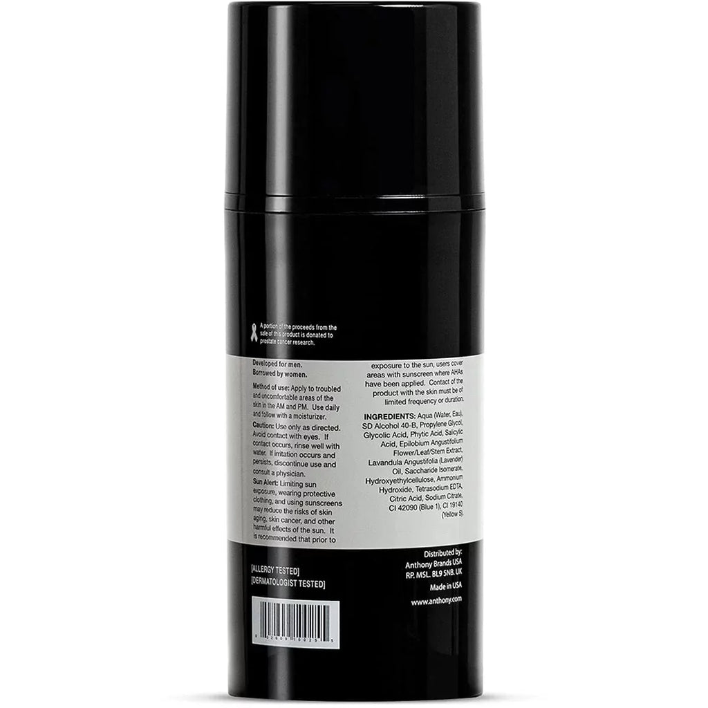 Anthony Ingrown Hair Treatment for Men (Pack of 2) – Gel Solution to Calm Down Razor Burn – Scar and Redness Eliminator, Bump Removal – 3 Fl. Oz