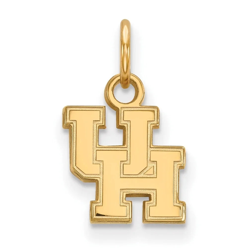 Auriga 10k Yellow Gold LogoArt University of Houston U-H Extra Small Pendant for Women