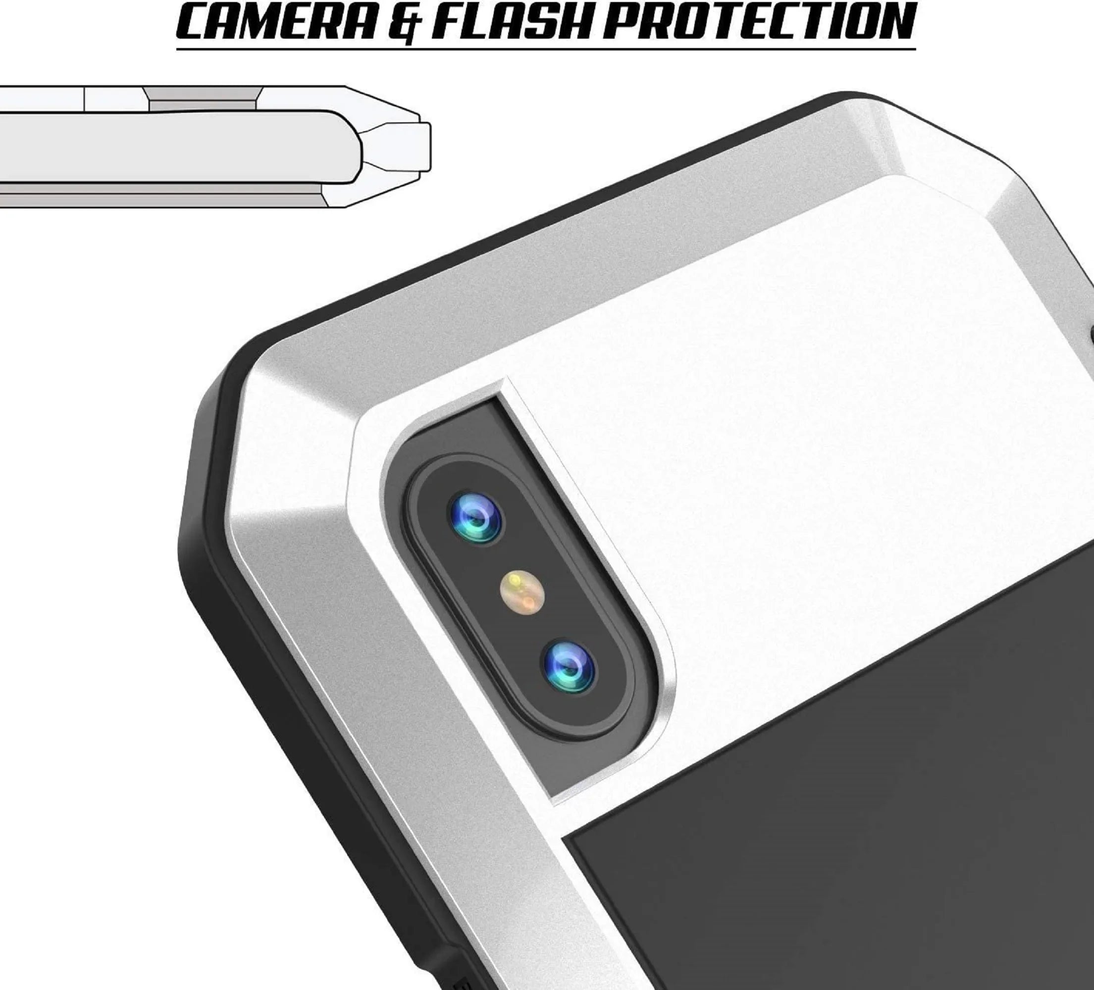Gorilla Glass Aluminum Metal iPhone 5s Case (Silver) Heavy Duty Military Grade Shockproof and Scratch Resistant Protection, Rugged Outdoor Travel