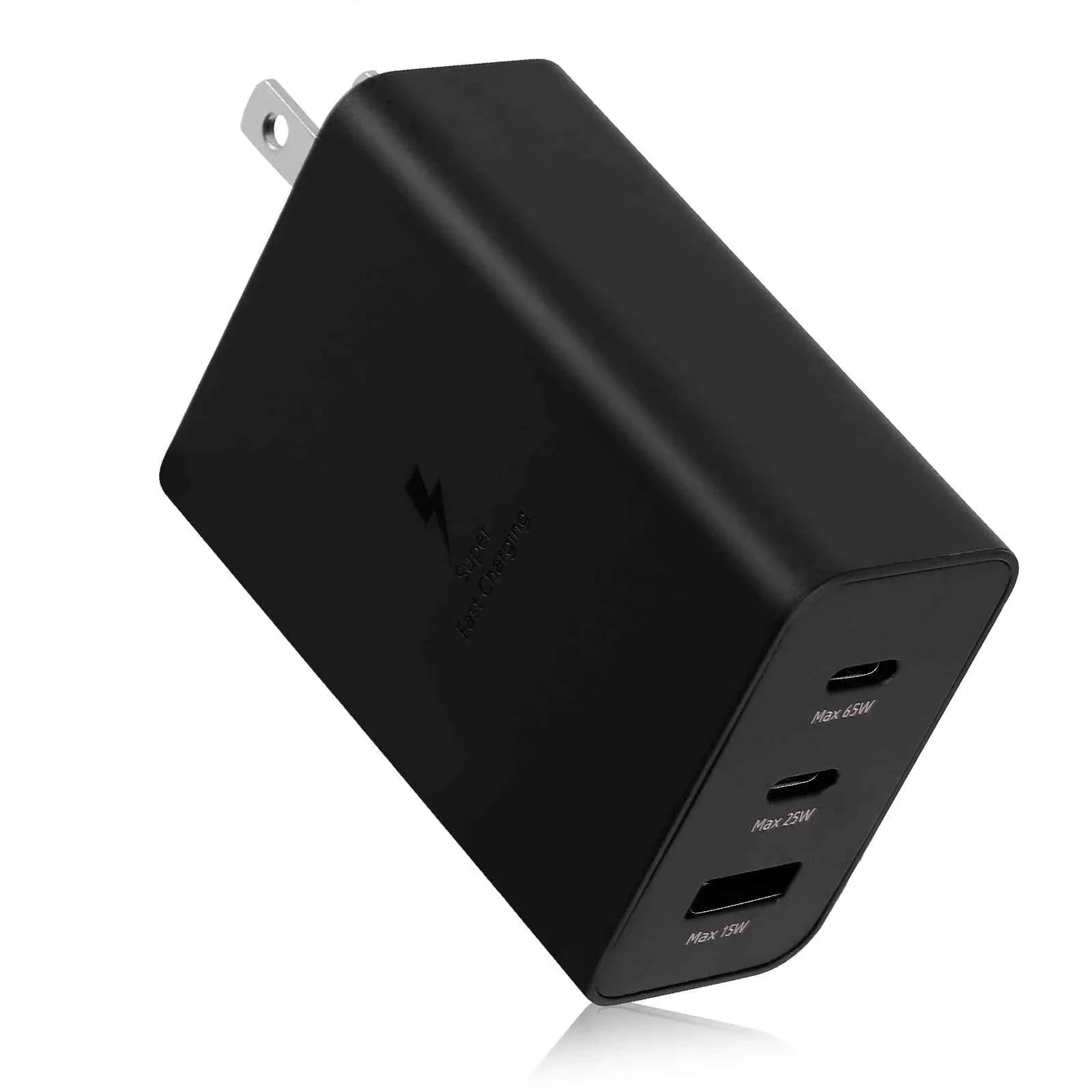 65W Fast Travel Charger with 3 Ports - USB & Dual USB-C High-Speed Charging for ZTE Blade V2020 5G/Axon 20 5G Extreme/Axon 20 5G/nubia Red Magic 5S/nubia Red Magic 5G Lite iPhone, Galaxy