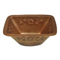 COPPER RECTANGULAR BAR SINK FLOWER DESIGN 17X12X7 G17 DARK BROWN