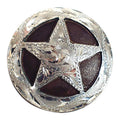 Hansen Western Gear Mens Ranger Star Scarf Slide Silver