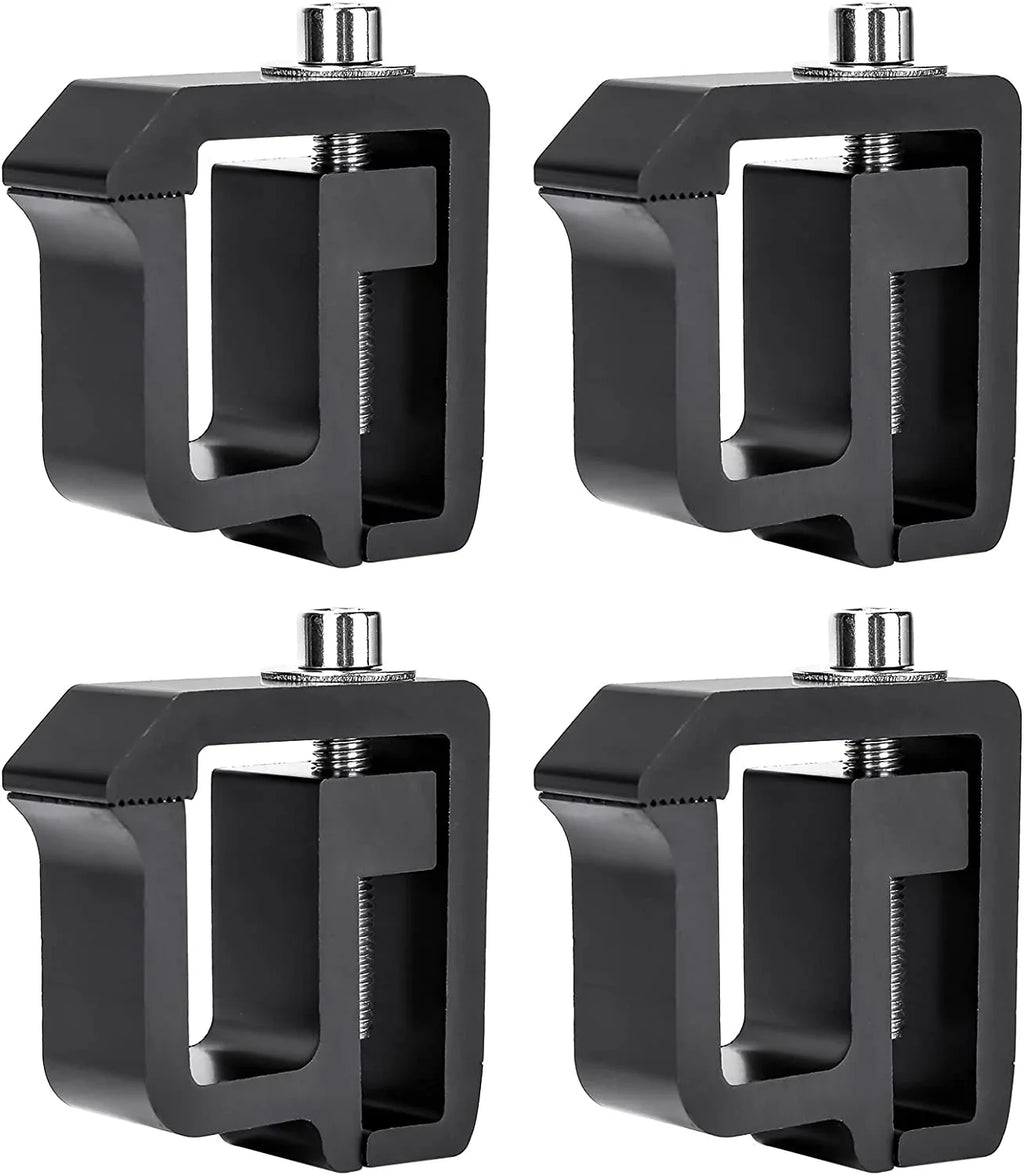 AA-Racks P-AC( Set of 4 Aluminum C-Clamps for Non-Drilling Truck Rack & Camper Shell Installation - Jet