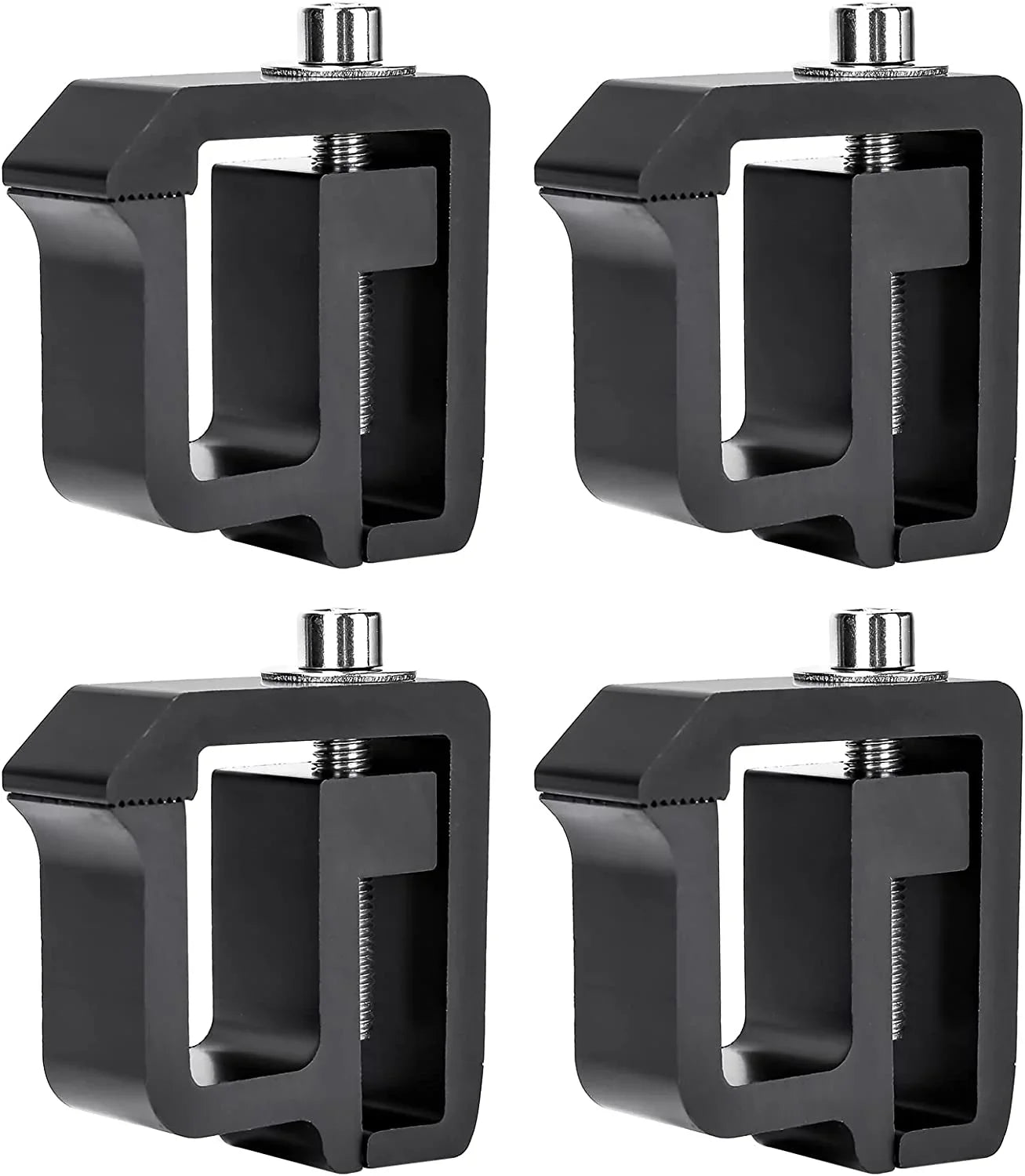 AA-Racks P-AC( Set of 4 Aluminum C-Clamps for Non-Drilling Truck Rack & Camper Shell Installation - Jet