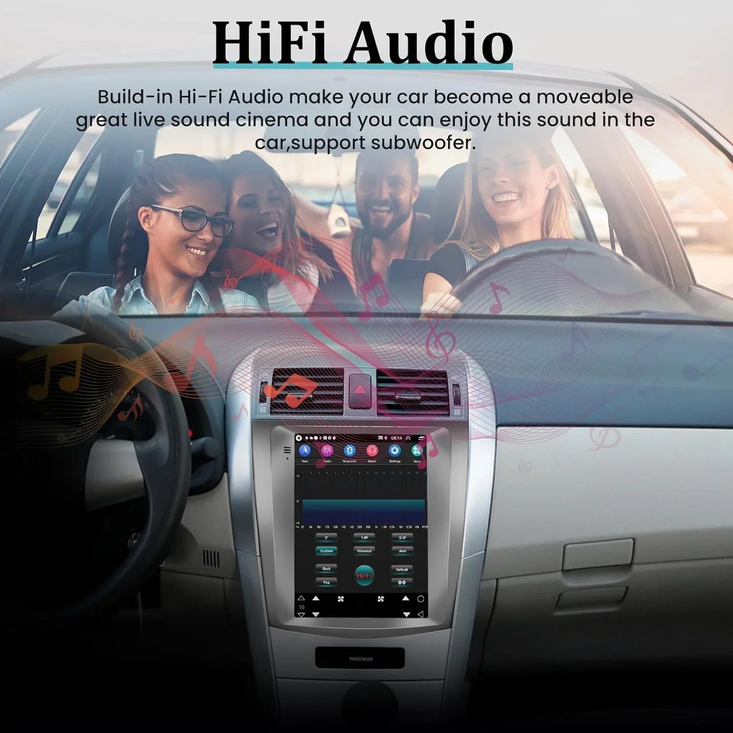 THONZER 9.7 Inch Android Car Stereo for Corolla 2006-2013 with Carplay and Android Auto - Touchscreen Radio GPS WiFi HiFi Mirror Link USB SWC + AHD Backup Camera 2+32G