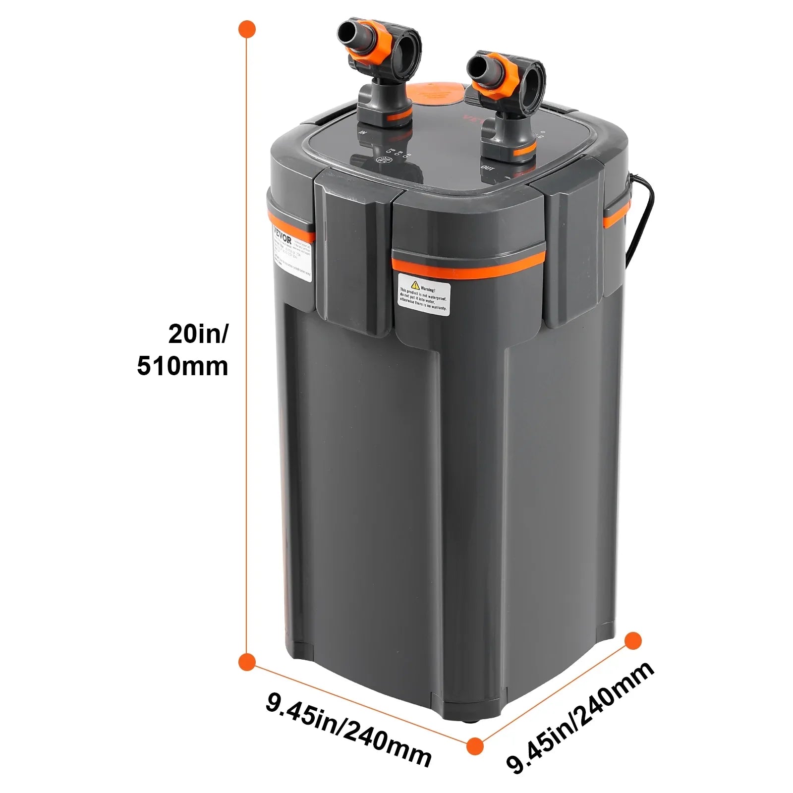 SKYSHALO 200 Gallon Aquarium Canister Filter Fish Tank Quiet 20w UV Lamp