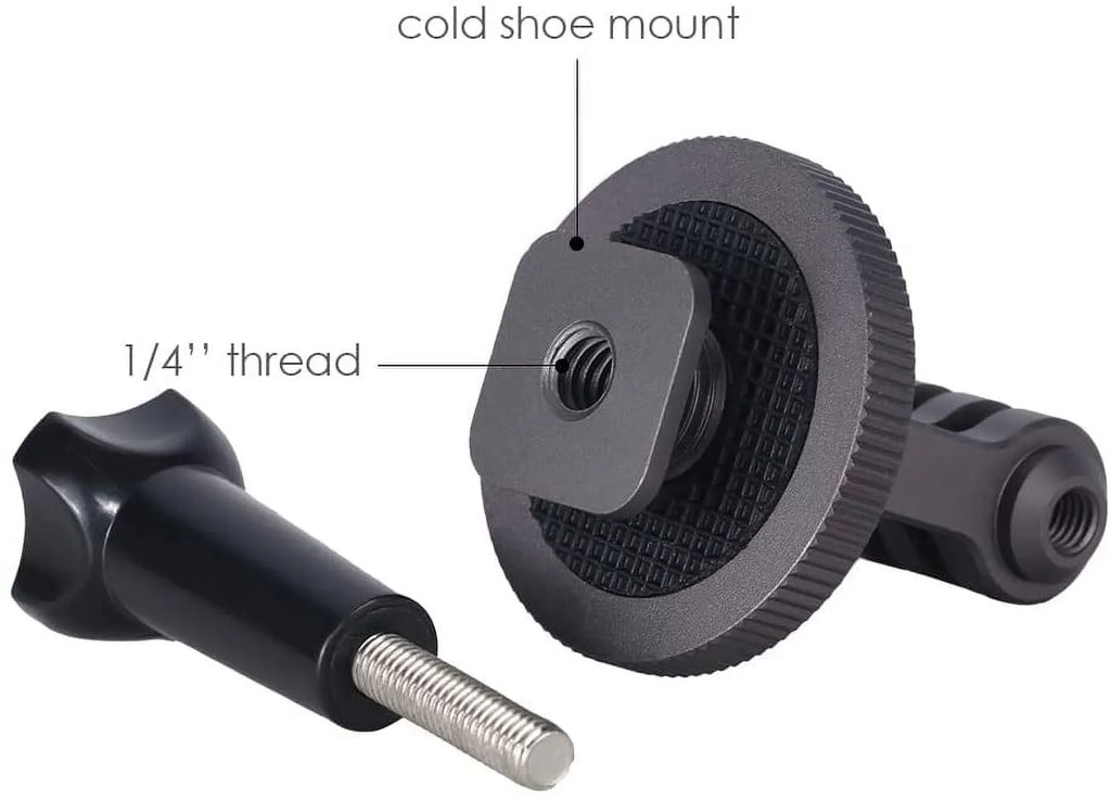Hot Shoe Mount Adapter for GoPro Hero 10/9/8/7/6/5, DJI Osmo Action, AKASO Brave 8/7/6 Applicable for Tripod