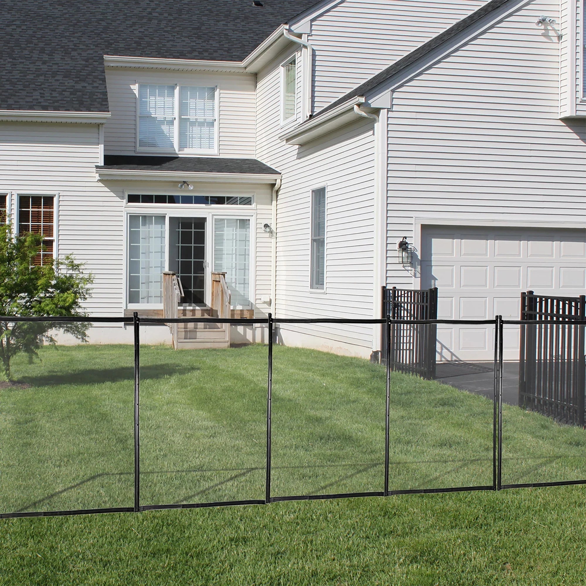 Unique Choice Pool Fence Mesh with Section Kit,12 x 4 Ft Removable In-Ground Pool Safety Ebony