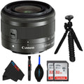 EF-M 15-45mm f/3.5-6.3 IS STM Lens (Graphite) - PixiBytes Basic Bundle