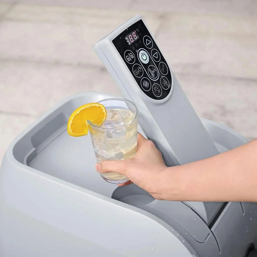 Bestway SaluSpa Santorini HydroJet Hot Tub w/Set of 2 SaluSpa Pool/Spa Seat