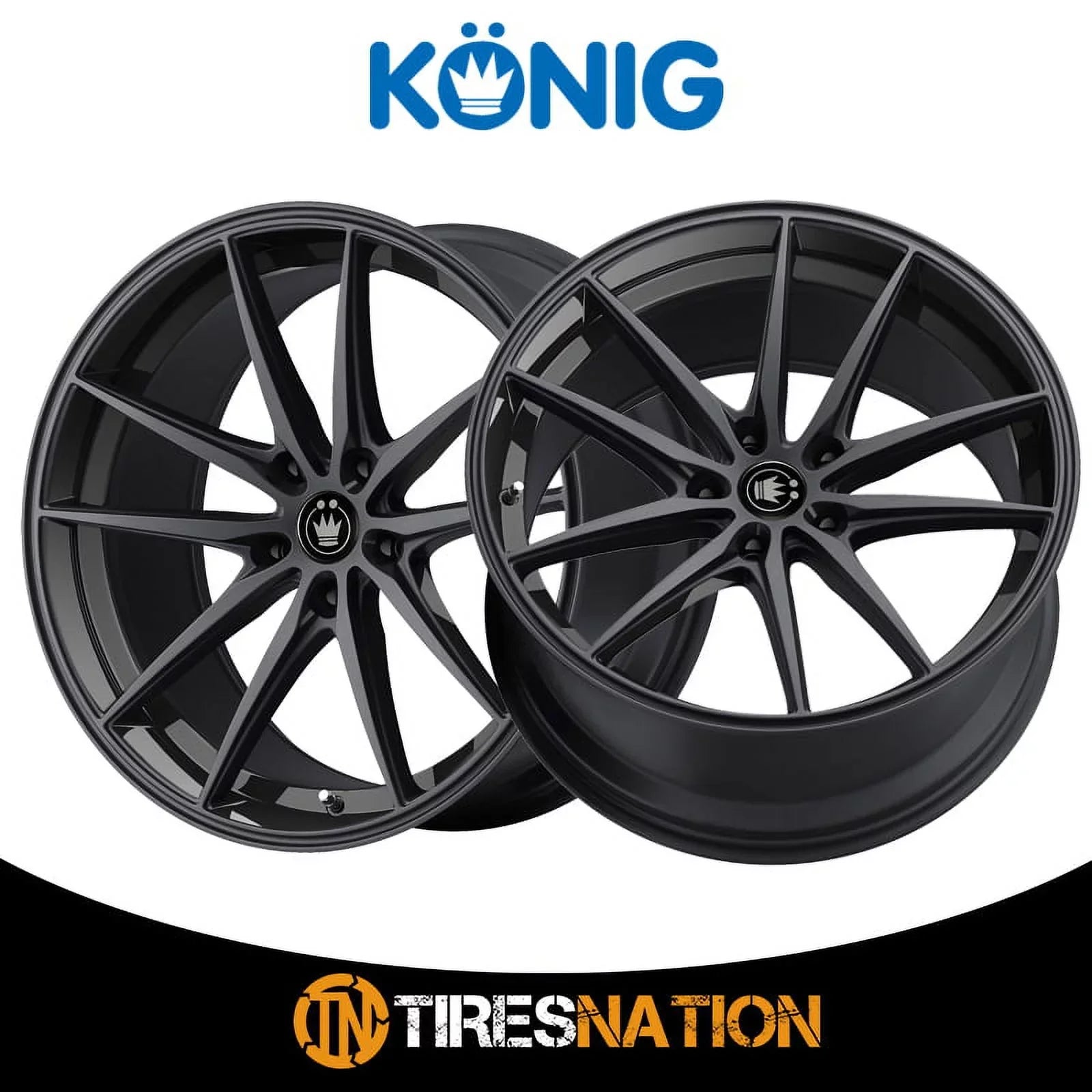 Konig 37B Oversteer 17x8 5x100 +45et Gloss Dark Wheel