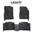 Lasfit Car Floor Liners for 2016-2021 Jeep Grand Cherokee (NOT Jeep Cherokee ) & Jeep Grand Cherokee WK 2022, All Weather TPE Vehicle Floor Mats Set, 1st and 2nd Row, Fit Bench Seating only, Jet