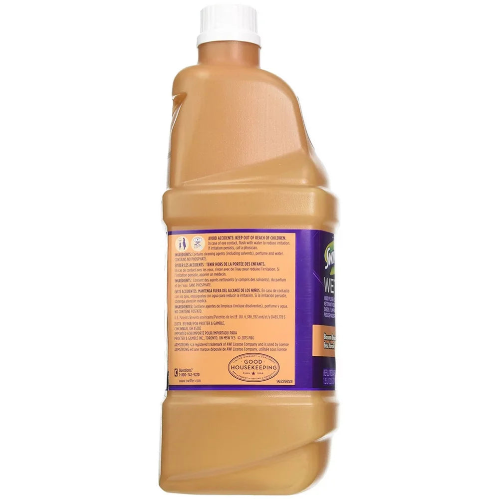 Swiffer WetJet Wood Floor Cleaner Refill, Blossom Breeze 42.20 oz (Pack of 3)