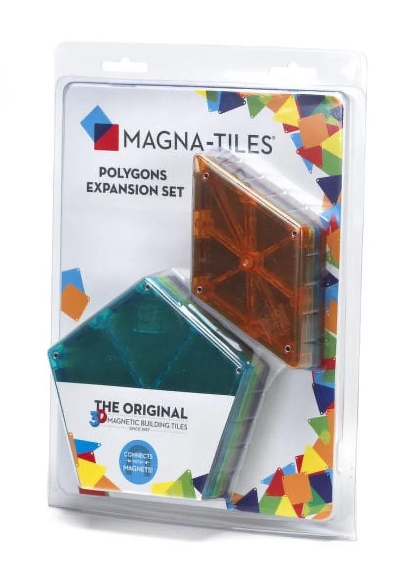 Magna-Tiles 8-Piece Polygons Expansion Set – The Original, Award-Winning Magnetic Building Tiles – Creativity and Educational – STEM Approved