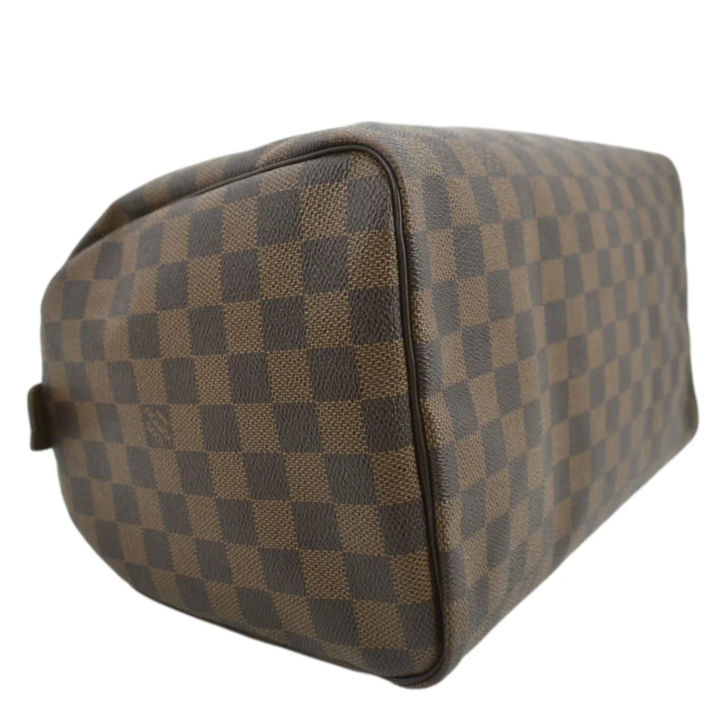Pre-owned LOUIS VUITTON Speedy 25 Damier Ebene Satchel Bag Brown