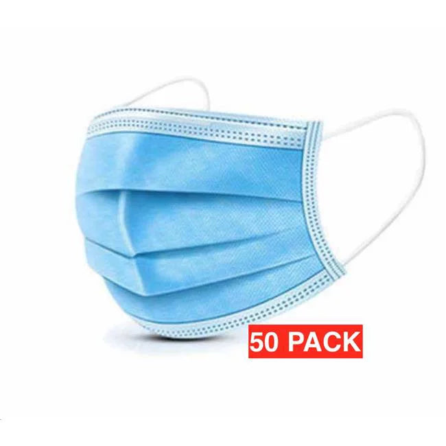 Gopremium Unisex Non Woven Thin Section Summer Breathable Disposable Sunscreen Mask for Adult, Ebony - Pack of 50
