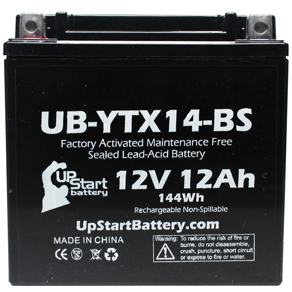5-Pack UpStart Battery Replacement for 2011 F800ST, GS 800 CC Factory Activated, Maintenance Free, Motorcycle Battery - 12V, 12AH, UB-YTX14-BS