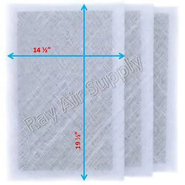 RAYAIR SUPPLY 16x22 Replacement Filter Pads Compatible with MicroPower Guard Air Cleaner (3 Pack) WHITE