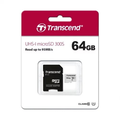 64GB Memory Card with Zipper Case - Transcend High Speed MicroSD Class 10 MicroSDXC Compatible for Dark BV9000 Pro, BV8000 Pro - BLU S1, Vivo XL4,XI,Plus, Studio X8 HD, Pure View - D2P