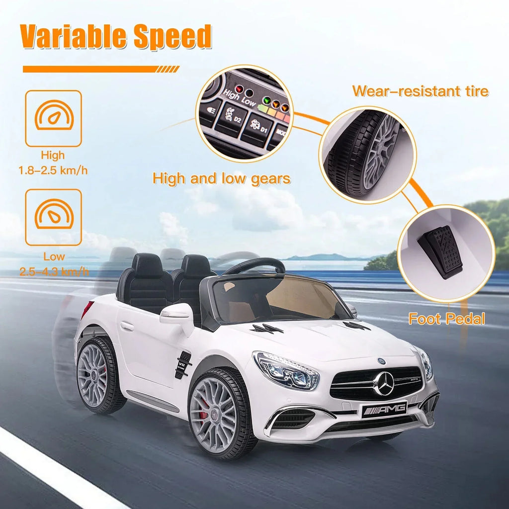Mercedes-Benz Licensed Electric Kids Ride-On Car - 12V Battery Powered Vehicle