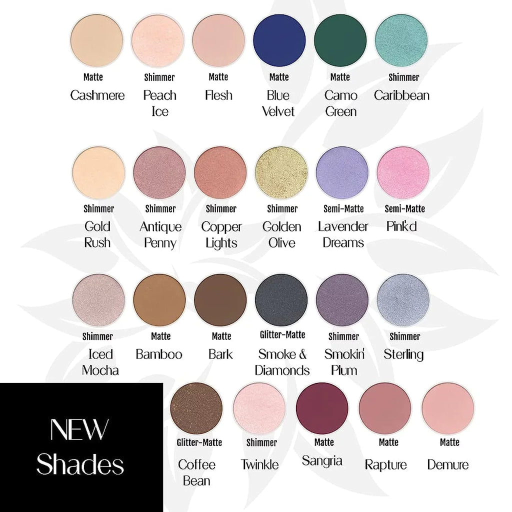 BaeBlu Hypoallergenic Eyeshadow Organic 100% Natural Finely Pressed Velvety Smooth Powder, Made in USA, Cashmere