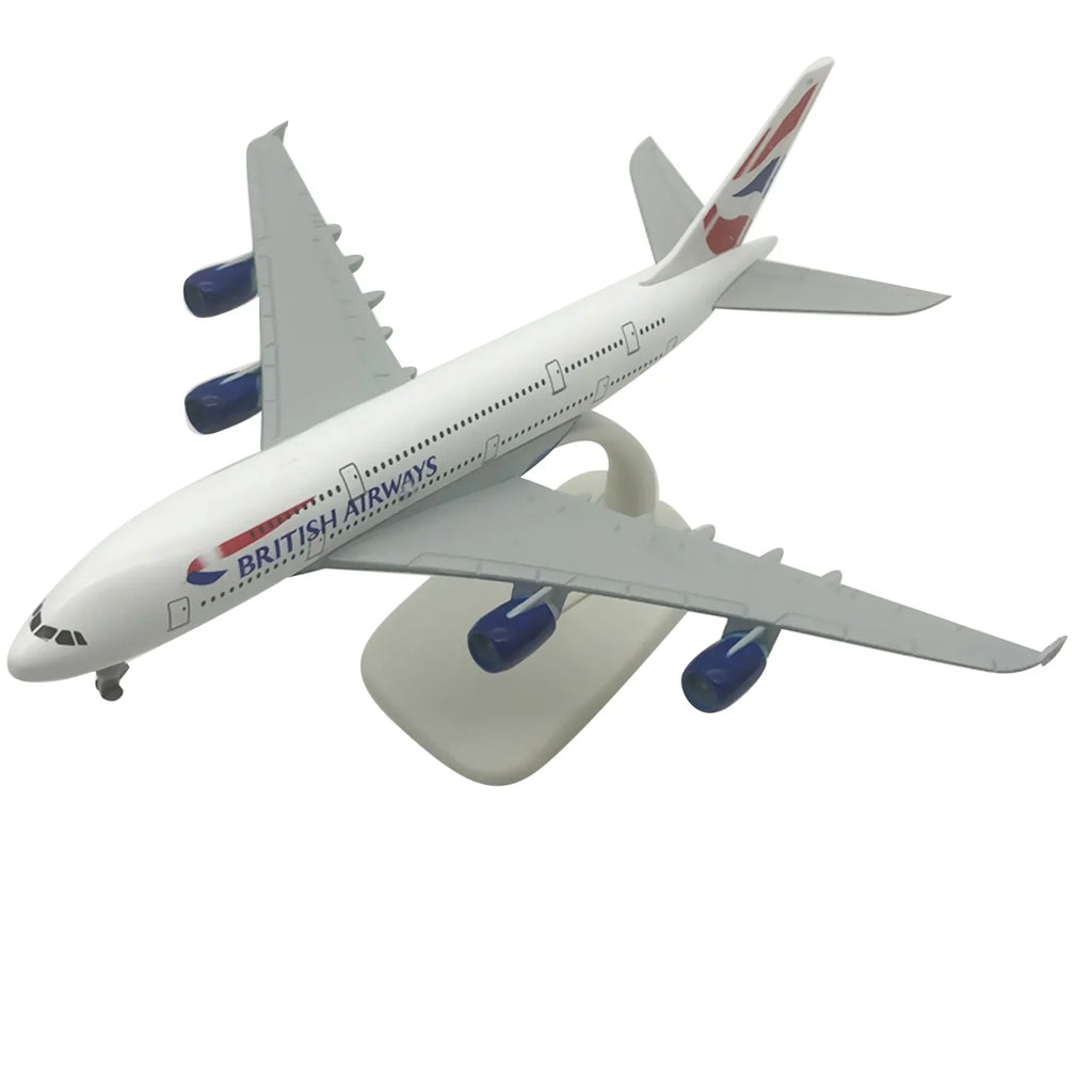 British Airways A380 Alloy Plane Model Retro and Elegant Decoration Aircraft Model for Living Room or Display Room