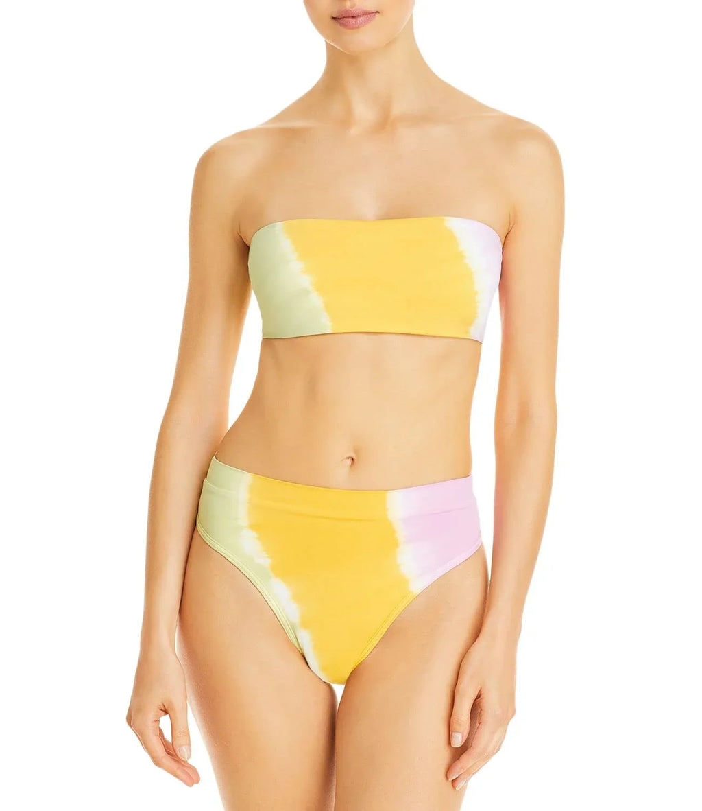 L Space Women's Beach Wave Bandeau Bikini Tops, Yellow, X-Small