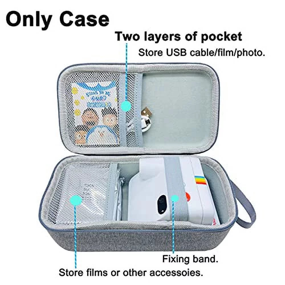 Hard Carrying Case for Polaroid Go Instant Mini Camera (9035), Travel Storage Box for Polaroid Go Camera and Film Accessories (Case Only) (Grey)