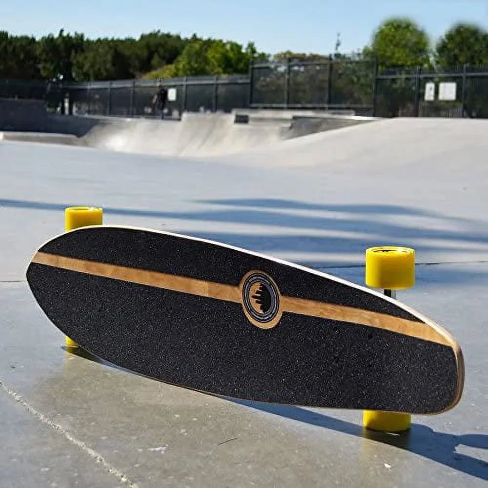 Yocaher Kicktail Longboard Complete - In the Pines : Natural