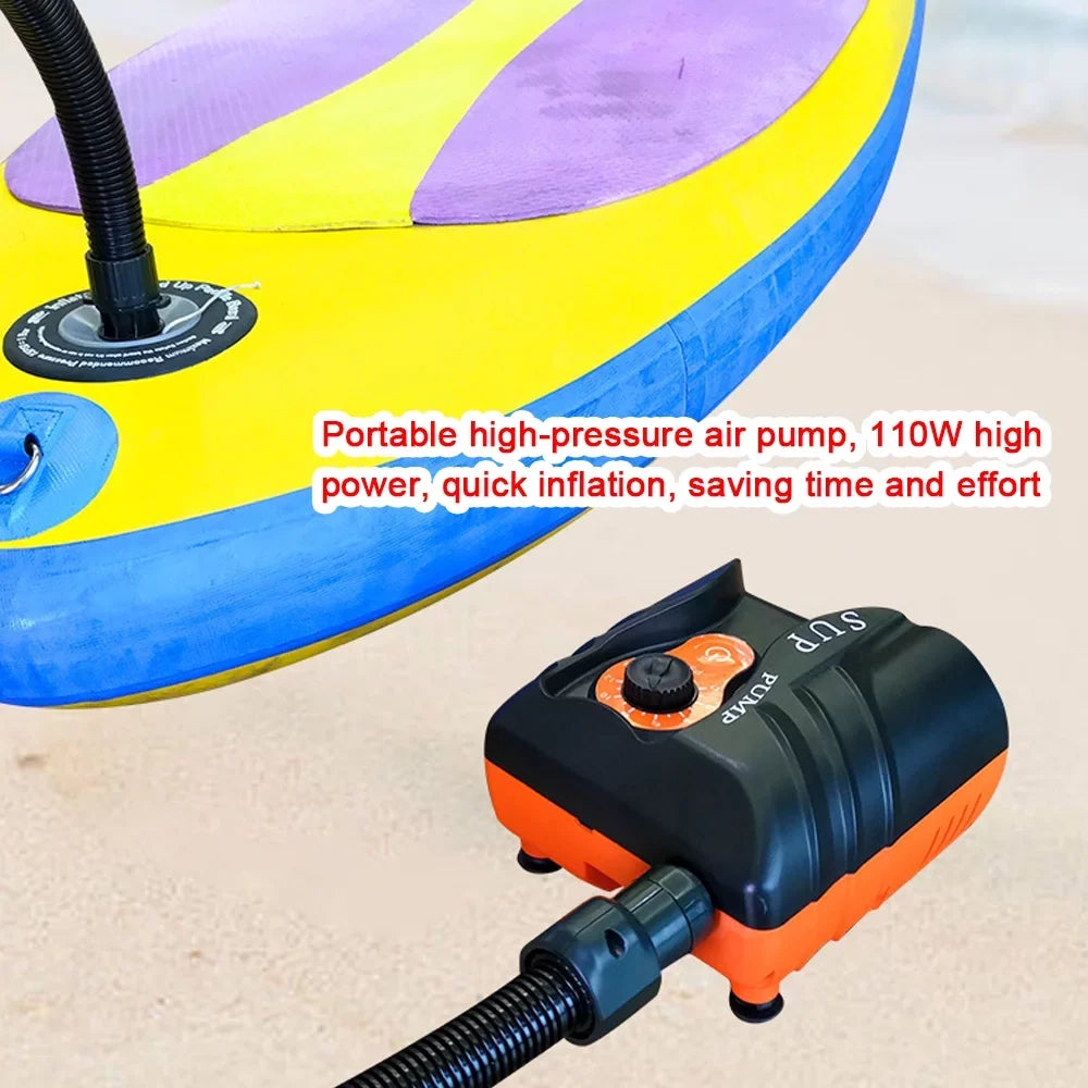 Tomshoo ligent Electric Air Pump for Paddle Board Inflatable Pool Boat, 16PSI High Pressure Compressor