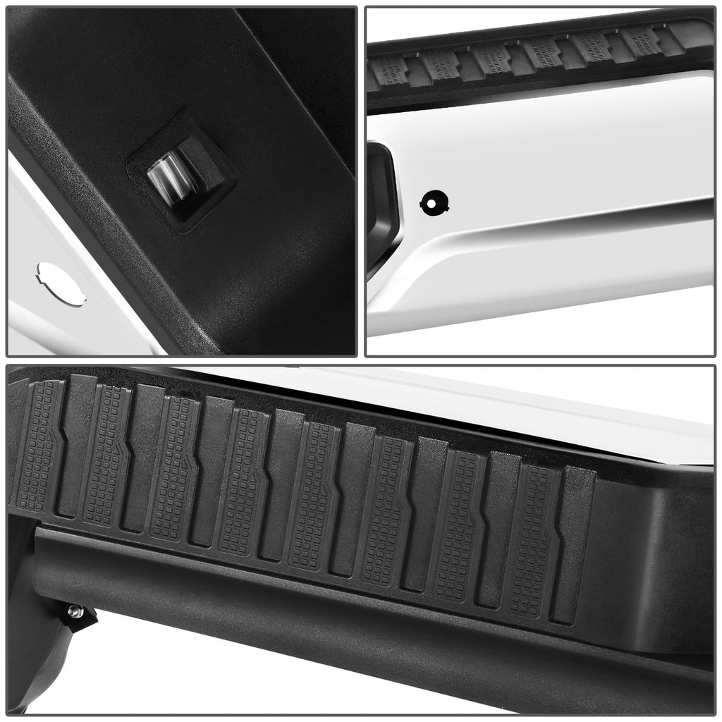 DNA Motoring STEPBUM-10068 For 2019-2023 Silverado Sierra Chrome Rear Step Bumper With Parking Sensor Holes