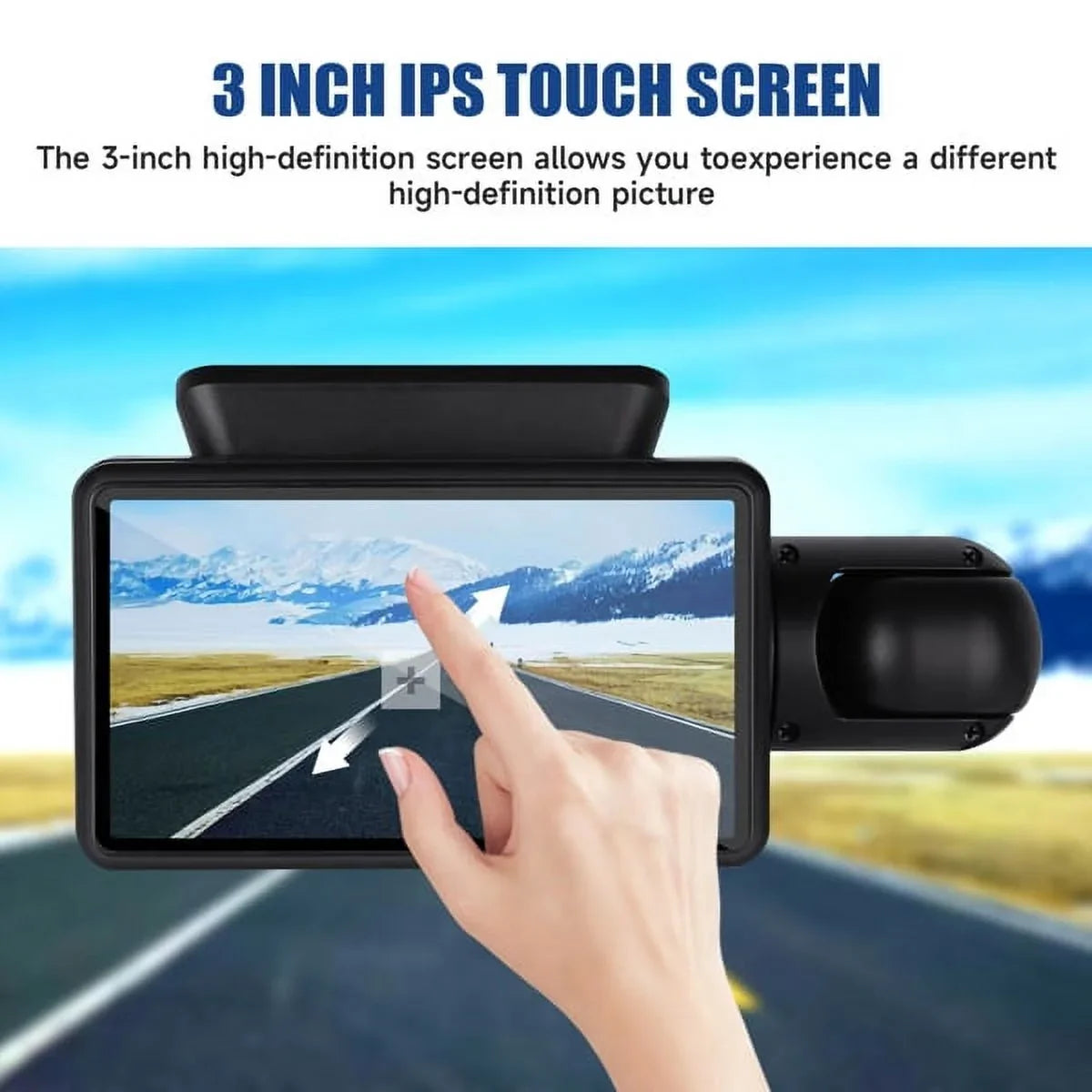 SYTHERS Dash Cam 1080P Night Vision Dash Camera Front and Rear, 170° Wide Angle, Loop Recording, G-Sensor