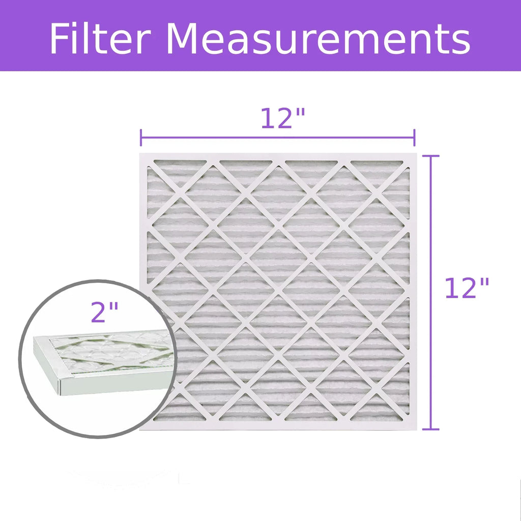 12x12x2, Purolator DMK80 Extended Surface Pleated Air Filter, Mechanical MERV 8, (6 Pack)