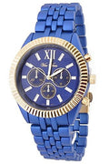 Women's Matted Blue Metal Band Wrist Watch