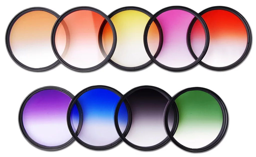 Opteka 58mm Professional 9pc Solid and Graduated Filter Accessory Bundle with 5pc Filter kit (UV-CPL-FL-ND4-10x), 4pc Macro Lens Set (+1,+2,+4,10x), Tulip & Rubber Lens hoods + Cleaning kit and More