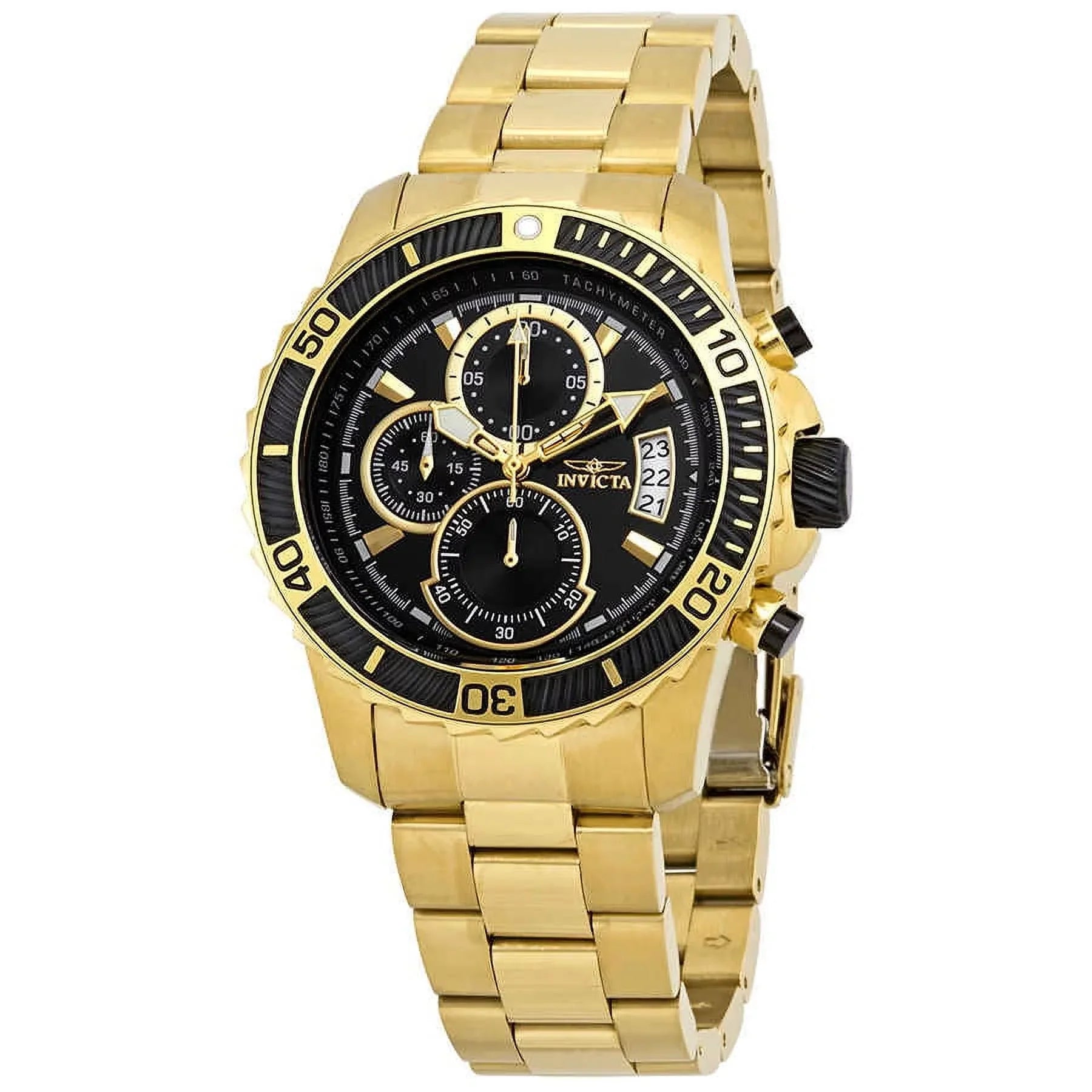 Invicta Pro Diver Chronograph Ebony Dial Men's Watch 22414