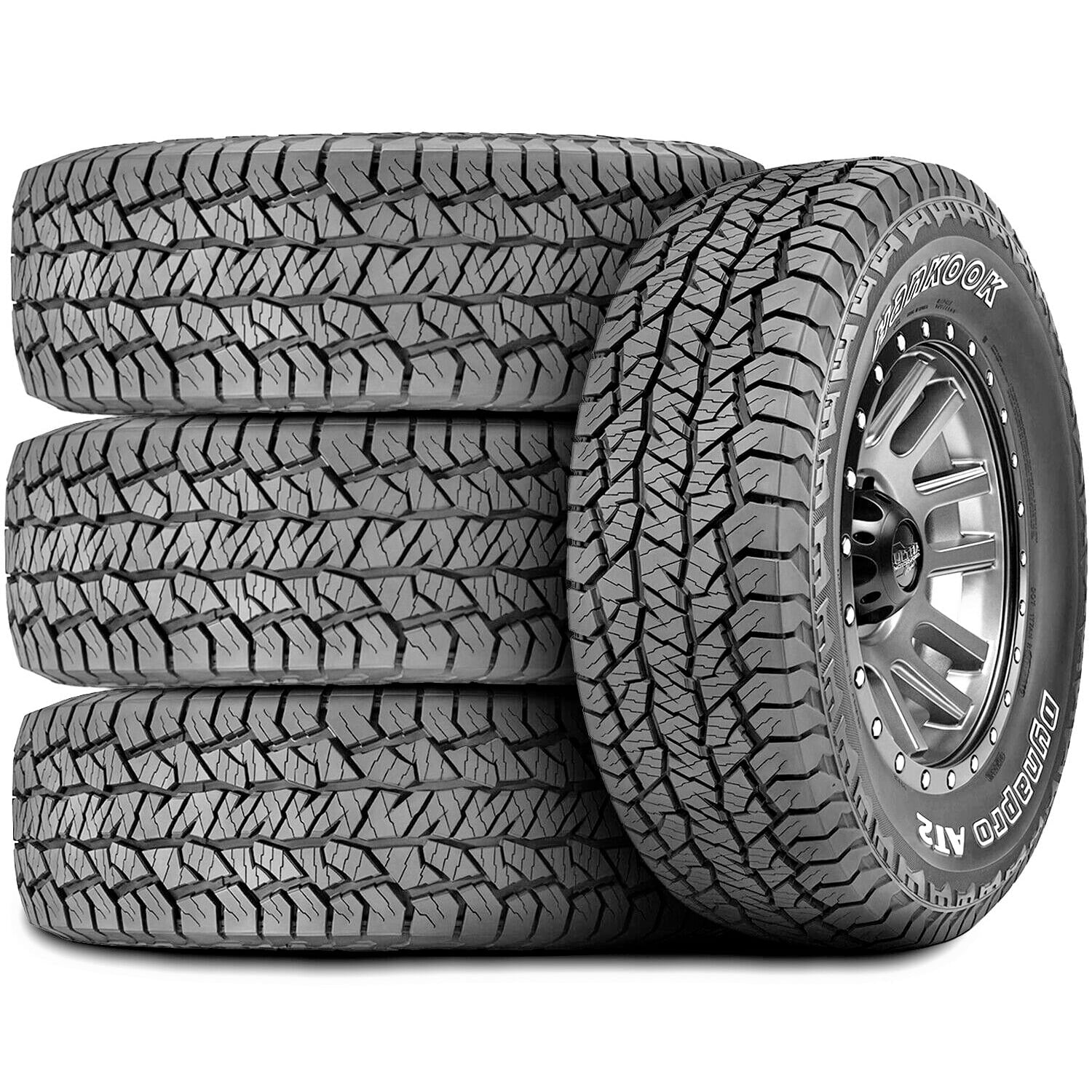 Set of 4 (FOUR) Hankook Dynapro AT2 LT 275/70R17 Load E 10 Ply A/T All Terrain Tires Fits: 2004 Dodge Ram 1500 ST, 2005 Dodge Ram 1500 Laramie