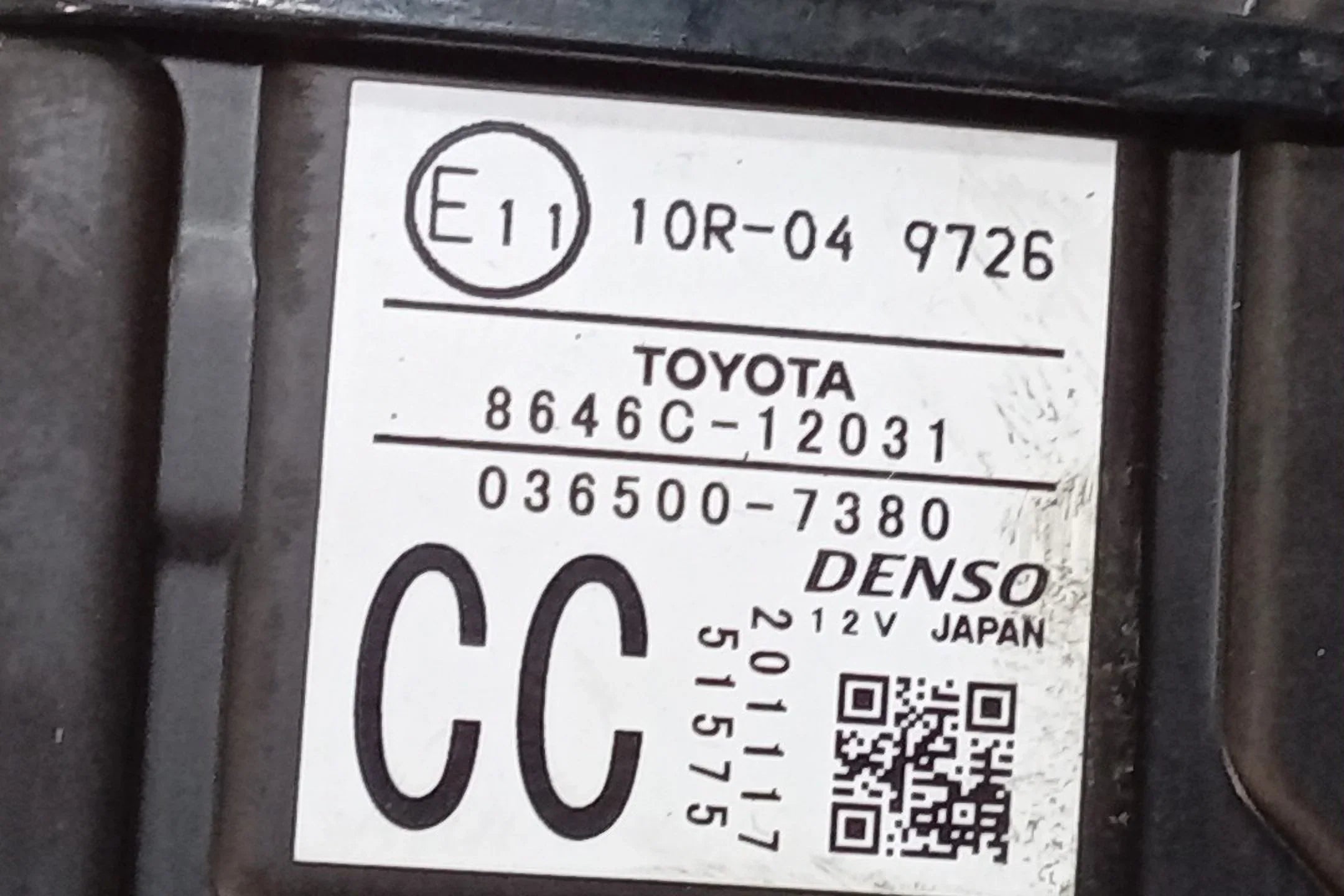 Pre-Owned 2021 Corolla Front Windshield Lane Departure Camera 8646C12031 OEM (Good)
