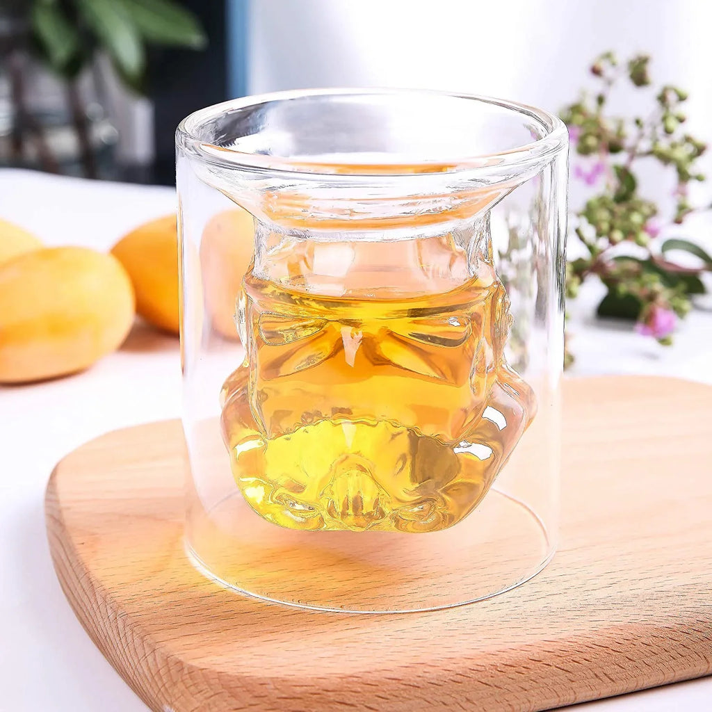 VI AI Double Wall Water Glasses, Whiskey Glasses, Cocktail Glasses, Old Fashioned Glass Double Wall Rocks Glasses for Drinking Bourbon, Scotch Whisky, Cocktails, Cognac 150ML