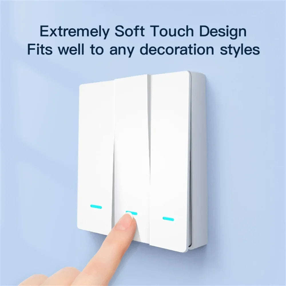 Tuya ZigBee Smart Light Switch with/without Neutral Wire No Capacitor Needed Smart Life 2/3 Way Works with Alexa 2mqtt