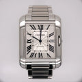 Cartier Tank Anglaise 37mm by 49mm Stainless Steel Mens Watch Silver Dial 3507