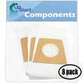 24 Replacement for Dirt Devil Featherlite Bagged Upright (Light Green) M085580 Vacuum Bags - Compatible with Dirt Devil 3920047001, 3920048001, Type U Vacuum Bags (8 Pack - 3 Vacuum Bags per Pack)