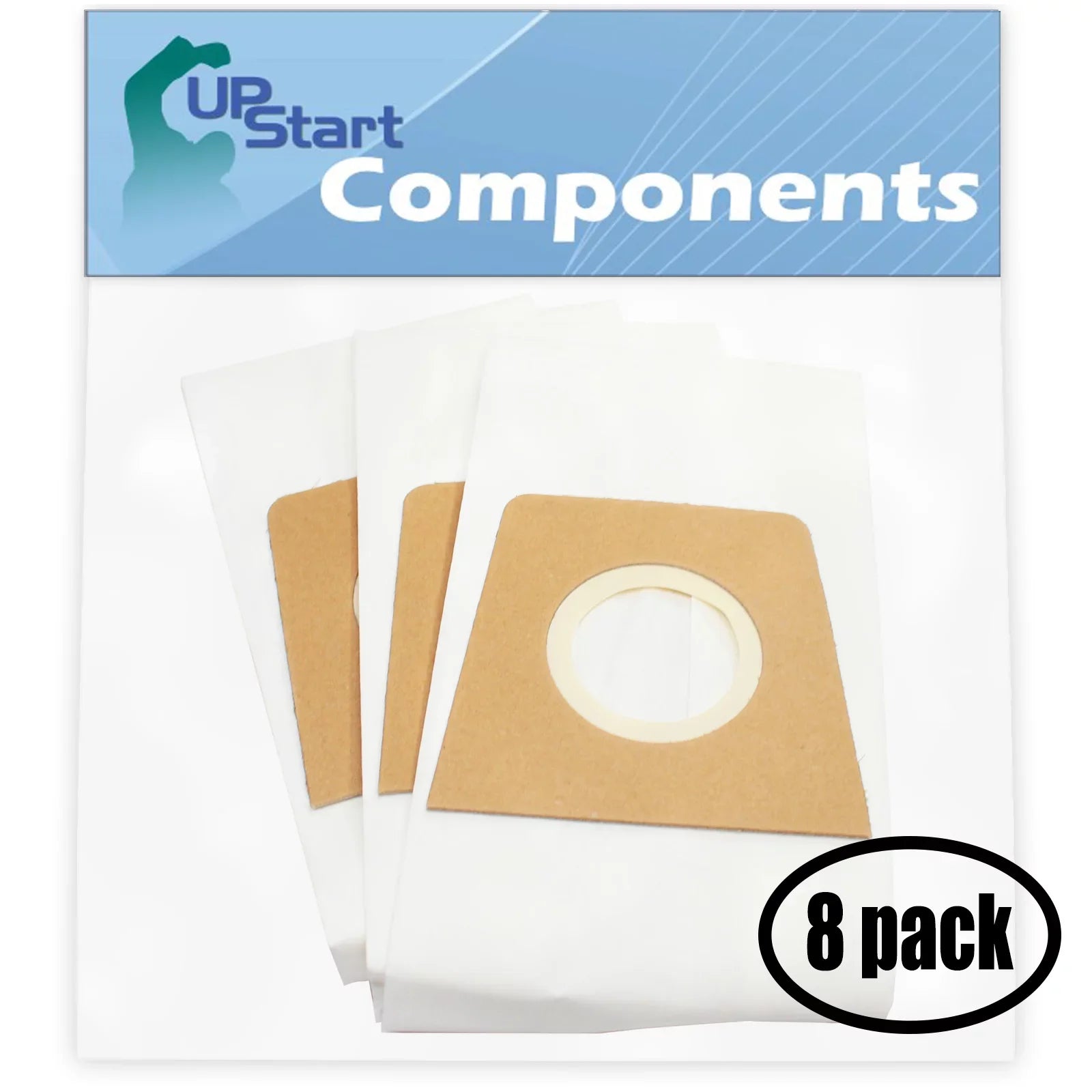 24 Replacement for Dirt Devil Featherlite Bagged Upright (Light Green) M085580 Vacuum Bags - Compatible with Dirt Devil 3920047001, 3920048001, Type U Vacuum Bags (8 Pack - 3 Vacuum Bags per Pack)