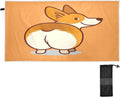 Bestwell Cute Corgi Orange Beach Towel - Super Absorbent Oversized Travel Towels - Load Compact Quick Dry Towel for Swimming Camping Holiday（353）