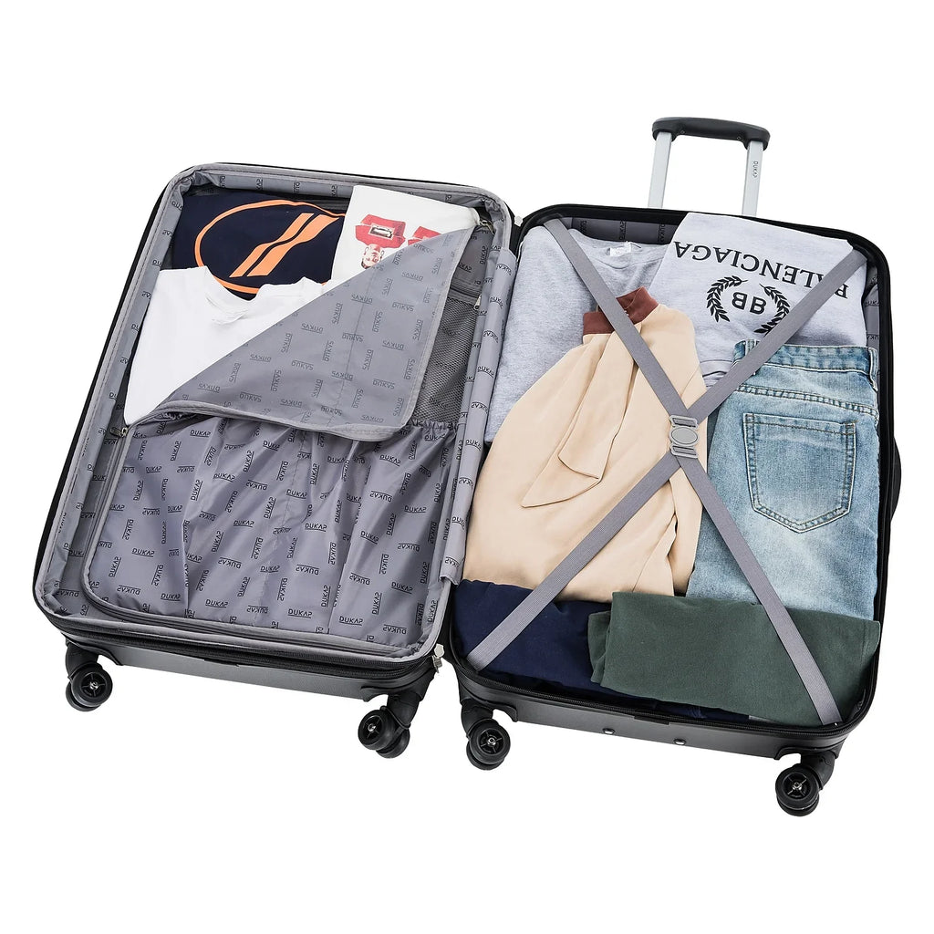 DUKAP y 2-Piece Plastic Luggage Set Gray (DKINT0SM-GRE)
