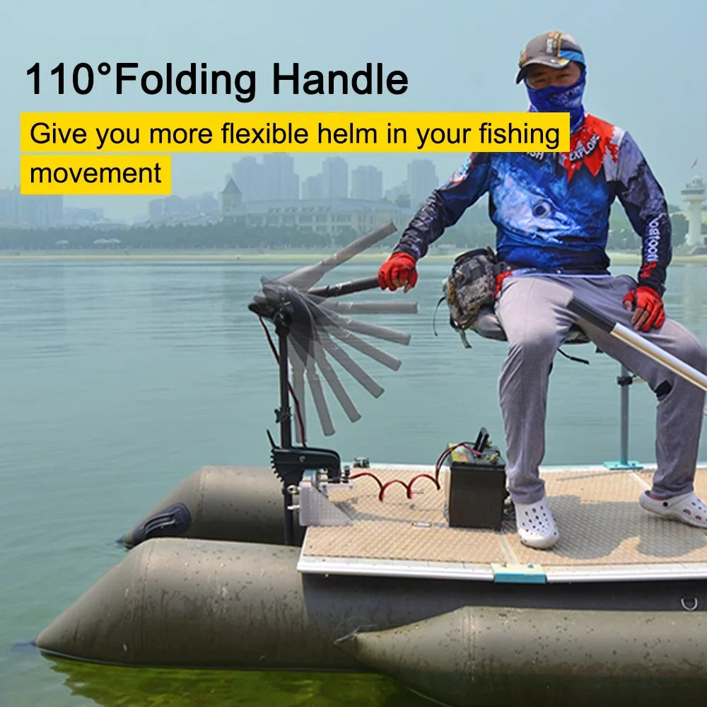 AQUOS Haswing Osapian Jet 12V 55LBS 36inch Shaft Transom Mount Trolling Motor