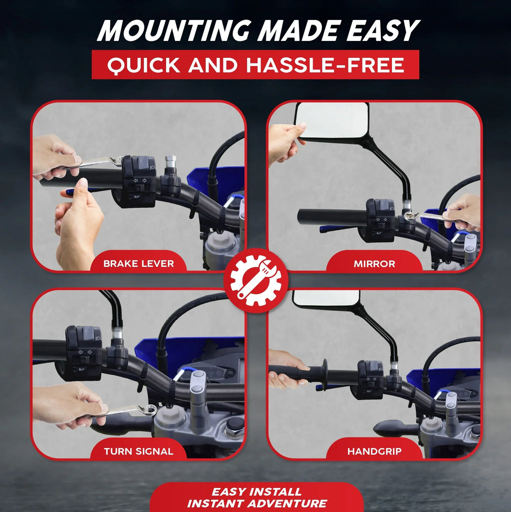 Krator Motorcycle Low-Rise Handlebar 7/8 Inch Compatible with Yamaha Majesty XC 125 180 200 400