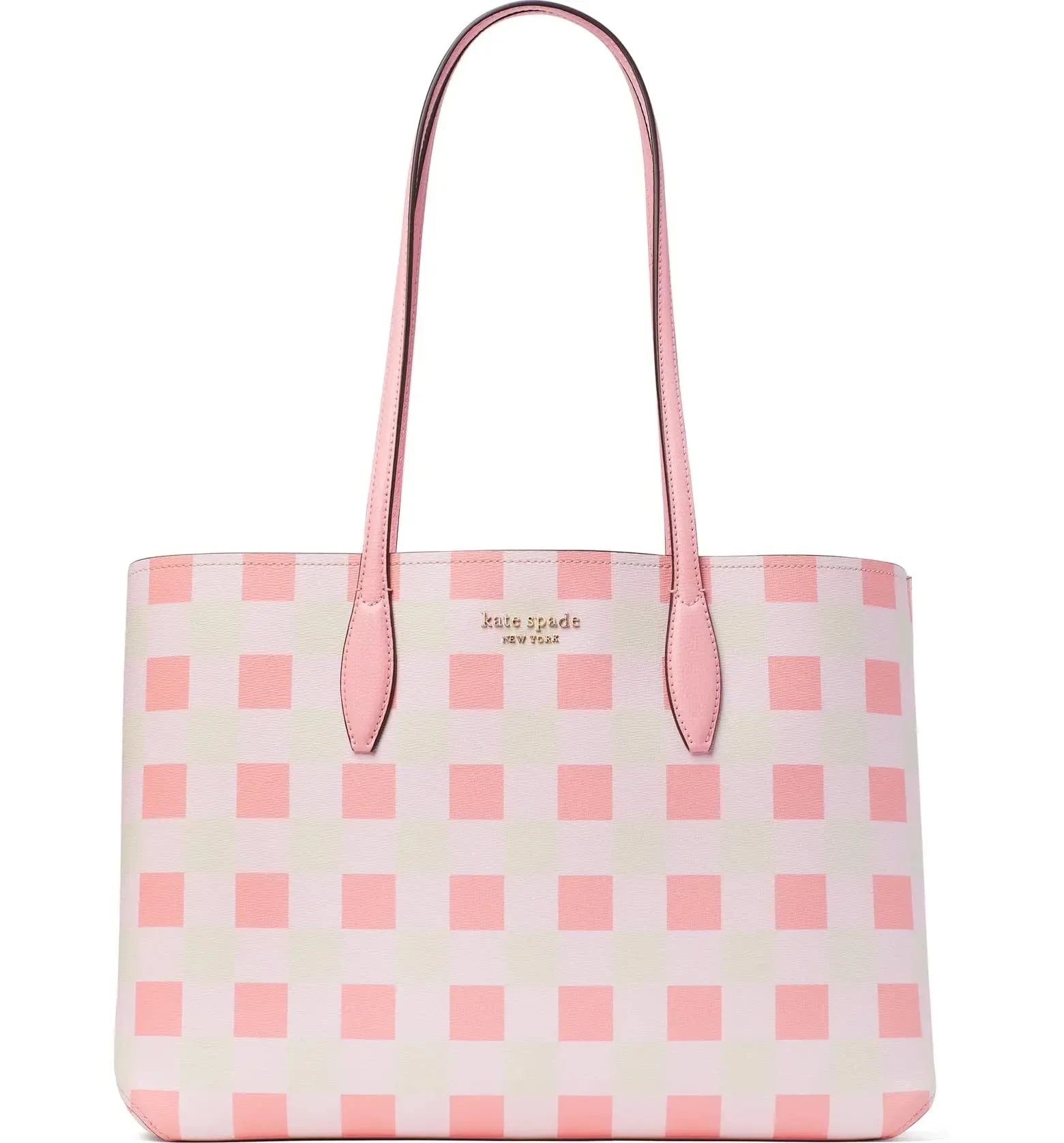 Kate Spade New York All Day Large Tote, Grapefruit Soda Gingham